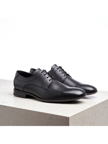 Leder-Schnürschuhe "Garvin" in Schwarz