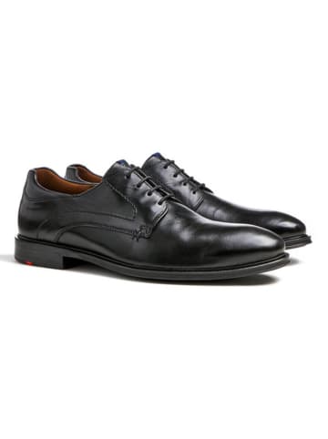 Leder-Schnürschuhe "Milan" in Schwarz