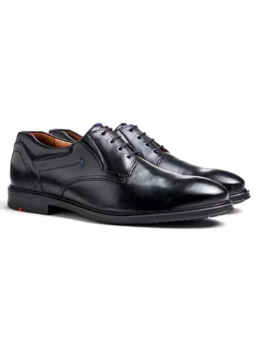 Leder-Schnürschuhe "Kos" in Schwarz