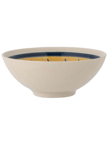 Kom "Heikki" geel/bruin/blauw - Ø 19 cm