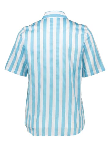 Koszula - Regular fit - w kolorze turkusowo-białym
