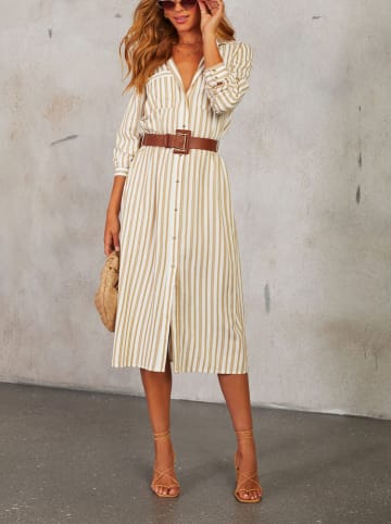 Kleid in Creme/ Beige