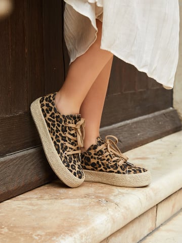 Espadrilles in Braun/ Hellbraun