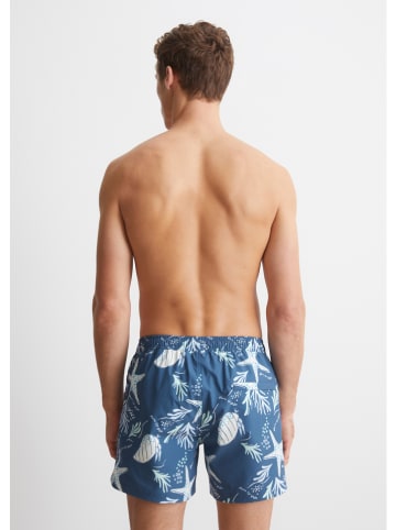 Badeshorts in Blau/ Weiß