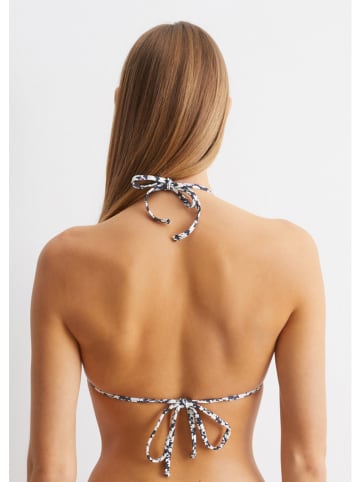 Bikini-Oberteil in Creme/ Schwarz