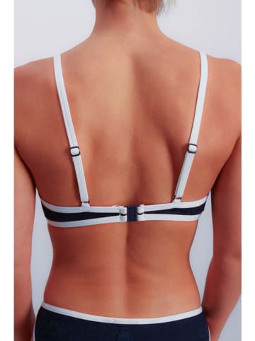Biustonosz bikini w kolorze granatowo-białym