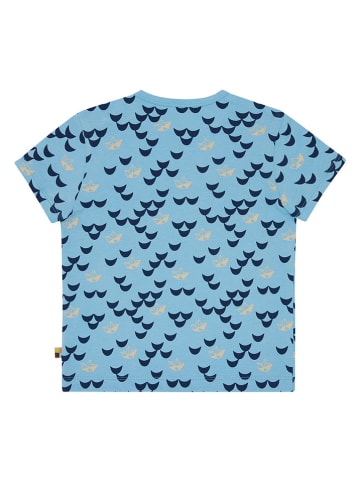 Shirt  in Hellblau/ Dunkelblau/ Beige