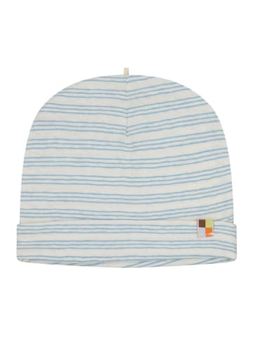 Beanie  in Weiß/ Hellblau