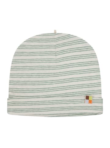 Czapka beanie w kolorze biało-zielonym