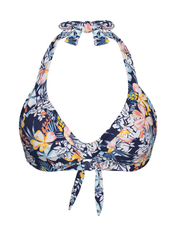 Biustonosz bikini w kolorze granatowym ze wzorem