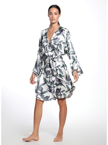 Kimono in Weiß/ Dunkelblau