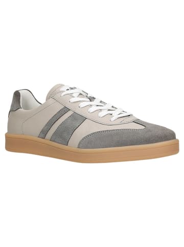 Leder-Sneakers in Grau