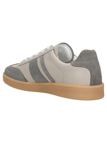 Leder-Sneakers in Grau