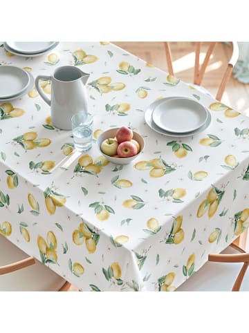 Obrus "Floral And Tropical Helios" w kolorze biało-zielono-żółtym