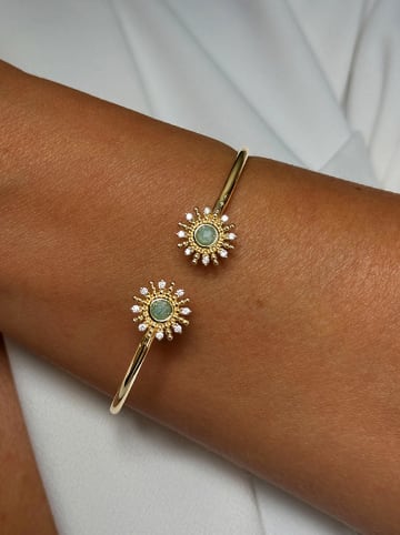 Vergulde armband met edelstenen