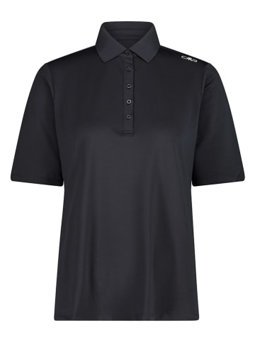 Funktionspoloshirt in Schwarz