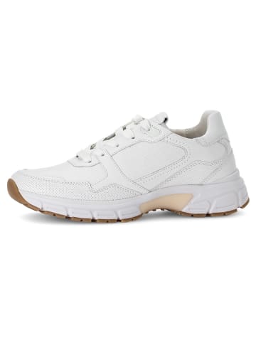 Skórzane sneakersy w kolorze białym