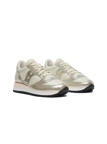 Leder-Sneakers "Jazz Triple" in Beige/ Gold