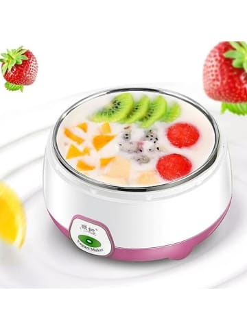 Yoghurtmachine wit/lichtroze - 1 l