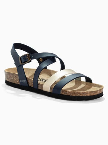 Sandalen "Marte" in Dunkelblau/ Beige