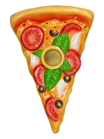 Świecznik "Pizza" ze wzorem - 11 x 3,5 x 16 cm