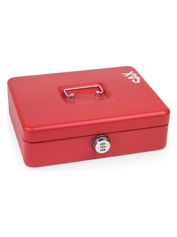 Geldkassette in Rot - (B)30 x (H)9 x (T)24 cm