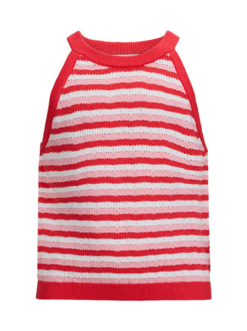 Top in Weiß/ Rosa/ Rot