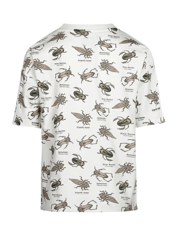 Shirt in Beige/ Weiß