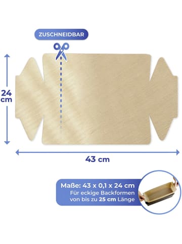 Backfolie in Hellbraun - (B)42 x (H)24 cm