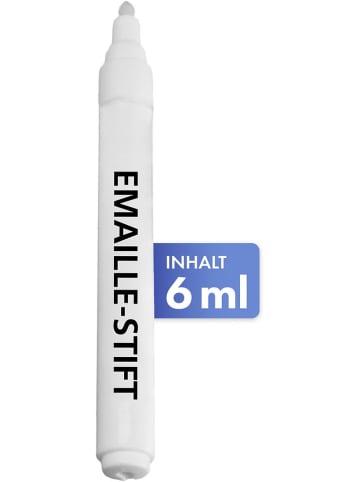 Pisak emaliowany w kolorze białym - 6 ml