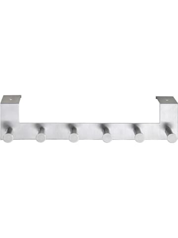 Wieszak w kolorze srebrnym na drzwi - 39 x 11 cm