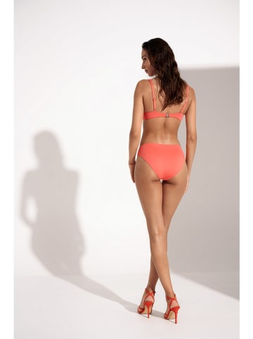 Figi bikini "Iceland" w kolorze koralowo-białym