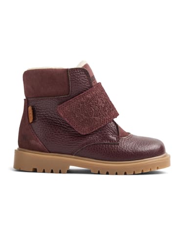 Leder-Winterboots in Braun