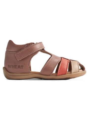 Leder-Halbsandalen in Rosa