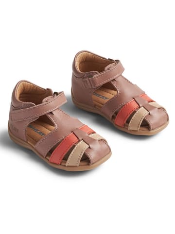 Leder-Halbsandalen in Rosa