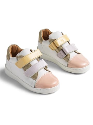 Skórzane sneakersy w kolorze białym