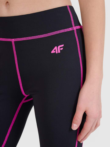 Trainingsleggings in Schwarz/ Pink
