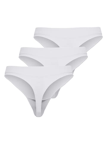 Stringi (3 pary) w kolorze białym