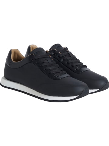 Leder-Sneakers in Schwarz