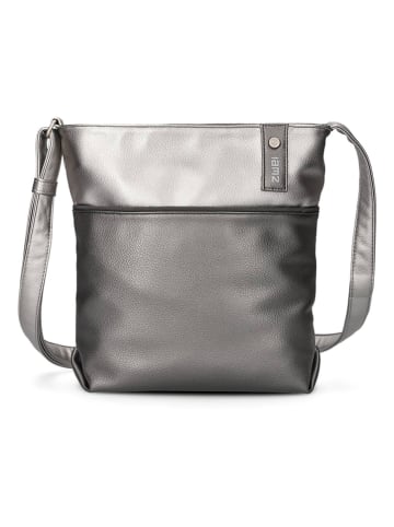 Umhängetasche in Silber/ Anthrazit - (B)29 x (H)27 x (T)8 cm