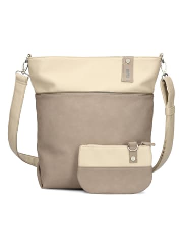 Umhängetasche in Beige - (B)33 x (H)32 x (T)13 cm