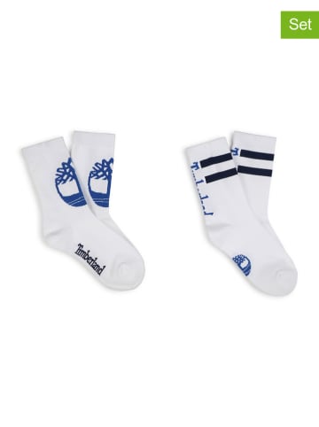 2er-Set: Socken in Weiß/ Blau