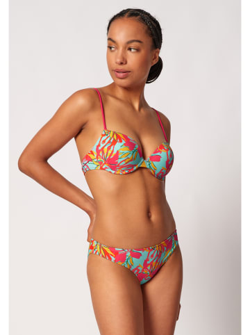 Bikini-Oberteil in Türkis/ Rot