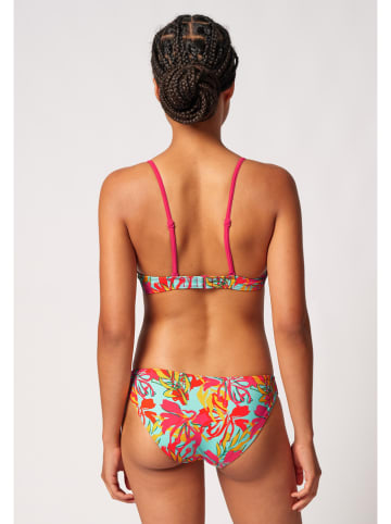 Bikini-Oberteil in Türkis/ Rot