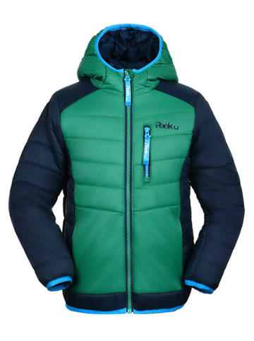 All-season doorgestikte jas "Caspian" groen/donkerblauw