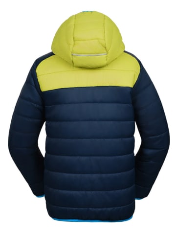 All-season doorgestikte jas "Caspian" geel/donkerblauw