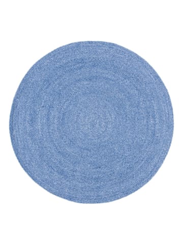 Kurzflor-Teppich "Braided" in Blau