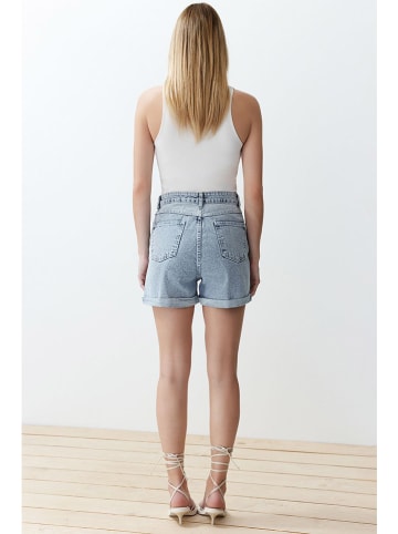 Spijkershort blauw