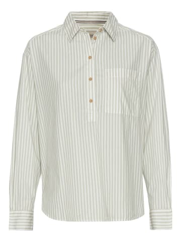 Bluse in Weiß/ Beige