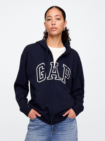 Sweatjacke in Dunkelblau